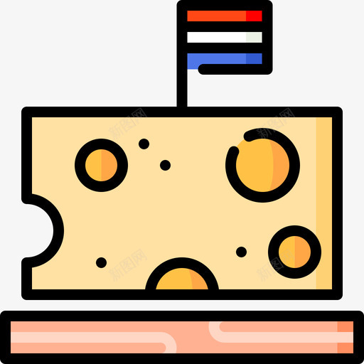 奶酪荷兰奶酪17原色图标svg_新图网 https://ixintu.com 原色 奶酪 荷兰