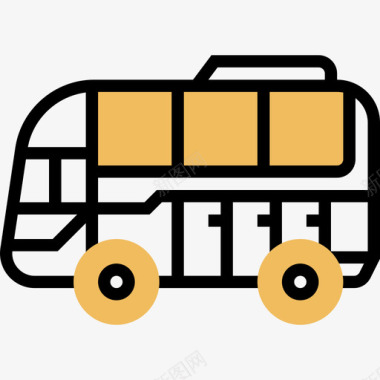 公交交通和车辆4黄影图标图标