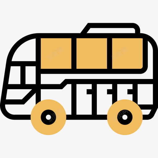 公交交通和车辆4黄影图标svg_新图网 https://ixintu.com 交通和车辆4 公交 黄影