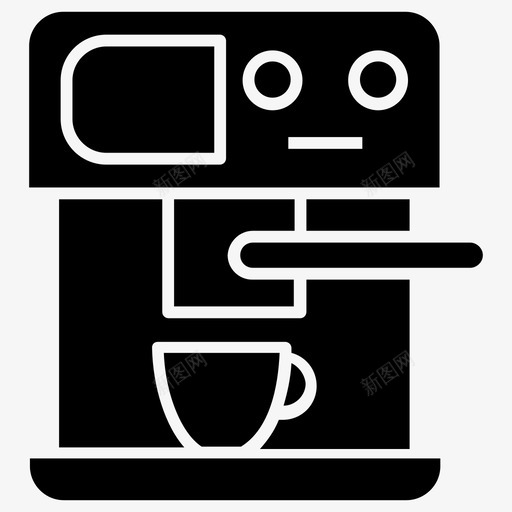 咖啡机家用电器厨房用具图标svg_新图网 https://ixintu.com 厨房用具 咖啡机 图标 场所 字形 家用电器 工作 工作场 电子电器