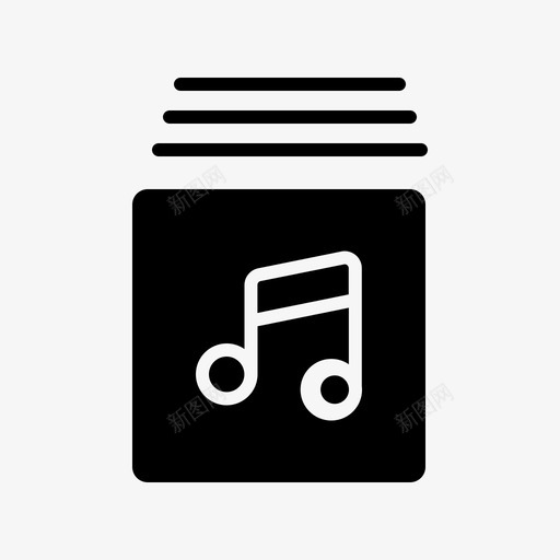文件列表音乐图标svg_新图网 https://ixintu.com 列表 播放 文件 歌曲 音乐