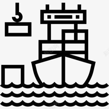 货船工业48直航图标图标