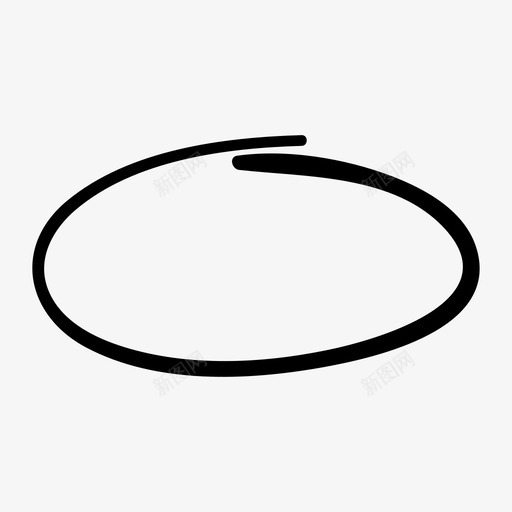 选择椭圆商业手绘图标svg_新图网 https://ixintu.com 商业 手绘 标记 椭圆 草图 选择