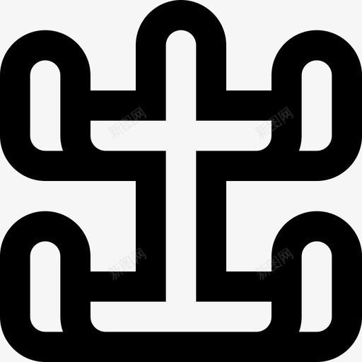 珊瑚潜水23直线型图标svg_新图网 https://ixintu.com 潜水 珊瑚 直线 线型