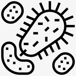原核生物细菌疾病微生物图标高清图片