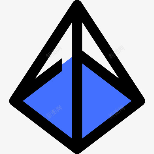 金字塔创意8蓝色图标svg_新图网 https://ixintu.com 创意 蓝色 金字塔
