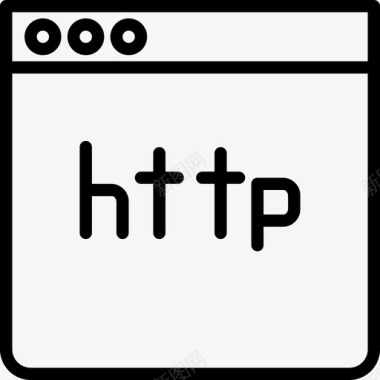 Http网站和电子邮件线性图标图标