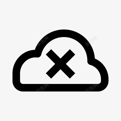 数据取消云删除图标svg_新图网 https://ixintu.com 删除 取消 天气 数据 用户界面