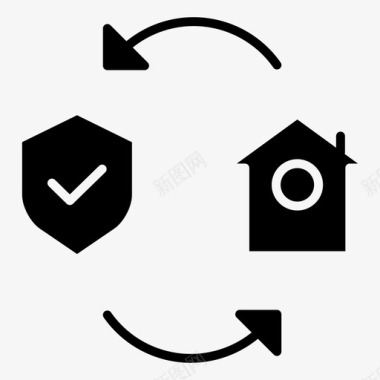 安全住宅物业图标图标
