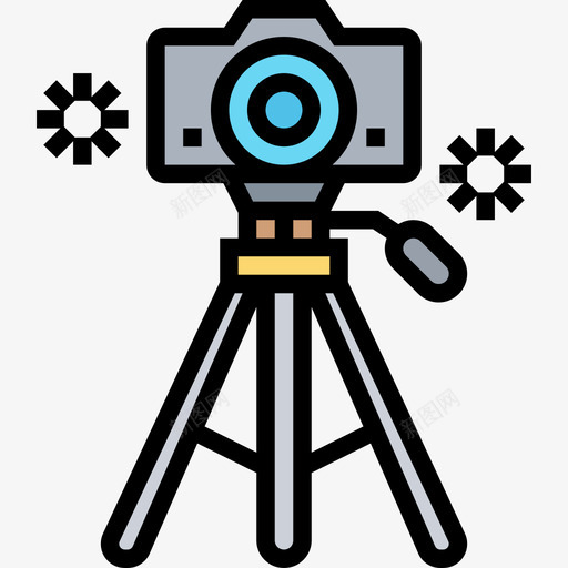 摄像机视频制作14线性彩色图标svg_新图网 https://ixintu.com 彩色 摄像机 线性 视频制作