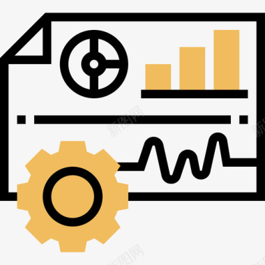 分析商业管理39黄影图标图标