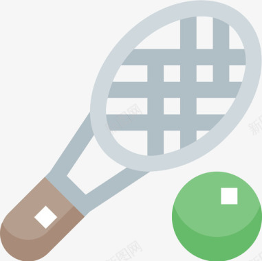 网球运动和游戏1平铺图标图标