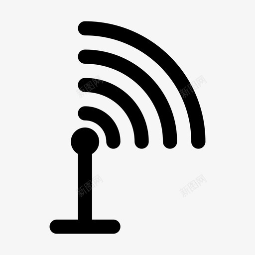 网络塔连接热点图标svg_新图网 https://ixintu.com 信号 加粗 图标 热点 网络塔 网页设计 连接