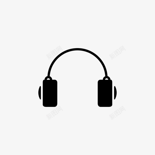 耳机听音乐声音图标svg_新图网 https://ixintu.com 听音乐 声音 耳机