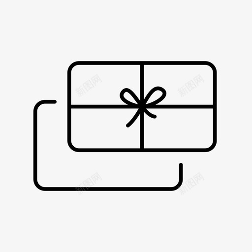 礼品卡购买购物图标svg_新图网 https://ixintu.com 办公 礼品 购买 购物