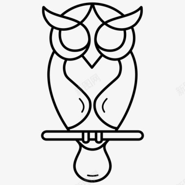 猫头鹰鸟象征图标图标
