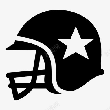 头盔美式足球运动员图标图标