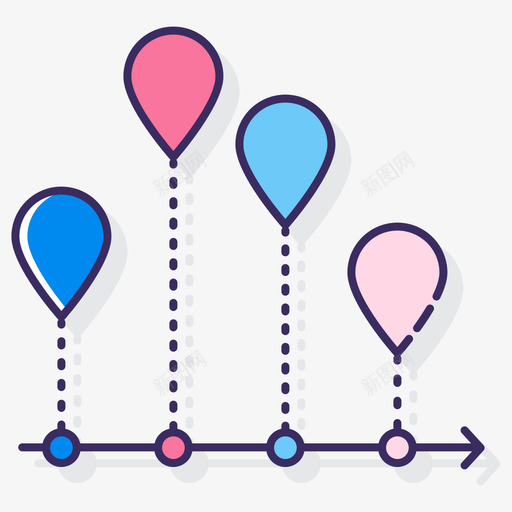 时间线信息图5线颜色图标svg_新图网 https://ixintu.com 信息 时间 颜色