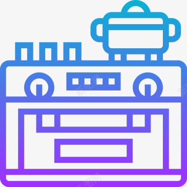 炉灶家用电器9梯度图标图标