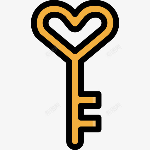 钥匙love83线性颜色图标svg_新图网 https://ixintu.com love 线性 钥匙 颜色