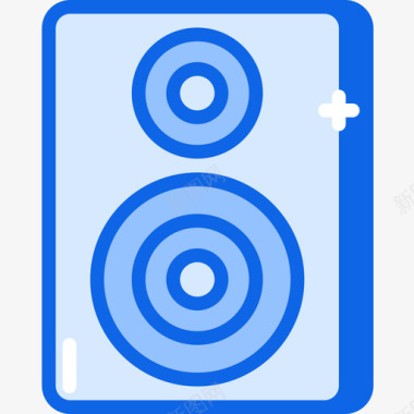 扬声器tech16蓝色图标图标