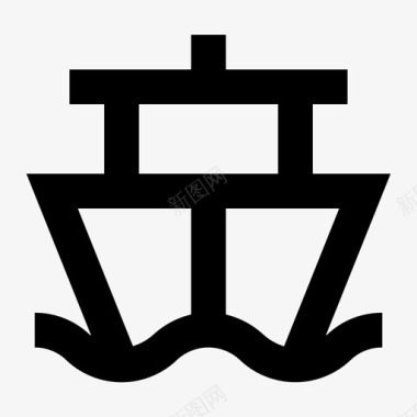 船商船帆图标图标