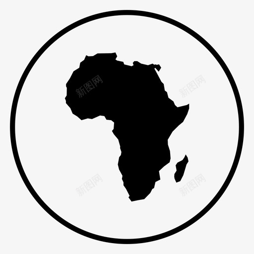 非洲地图非洲大陆图标svg_新图网 https://ixintu.com 地图 地理 大陆 非洲