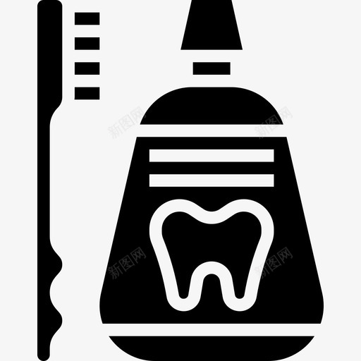 漱口水牙科22字形图标svg_新图网 https://ixintu.com 口水 字形 漱口 牙科