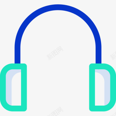 耳机基本图标轮廓颜色图标