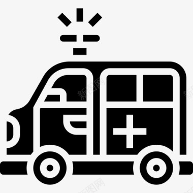 救护车运输和车辆2字形图标图标