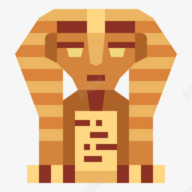 狮身人面像埃及28平坦图标图标