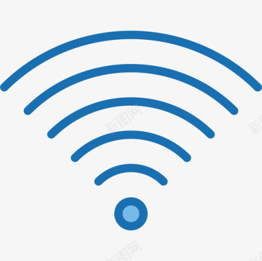 Wifi网络和数据库23蓝色图标图标
