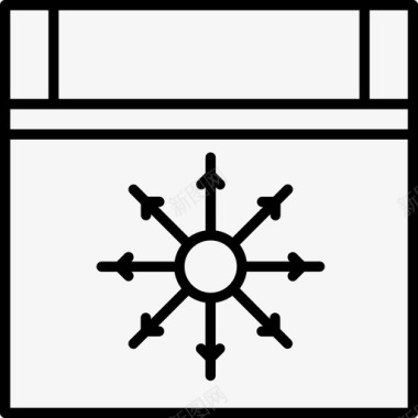 雪日历雪花图标图标