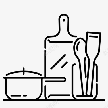 采购产品厨房用具炊具厨房用具图标图标