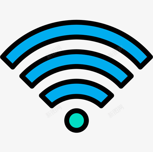 Wifiwebsiteandemail3线性颜色图标svg_新图网 https://ixintu.com Wifi and email website 线性 颜色