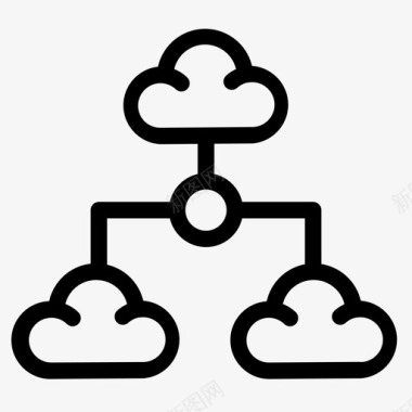 云网络计算机服务器图标图标