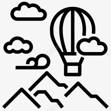 冒险空中气球图标图标