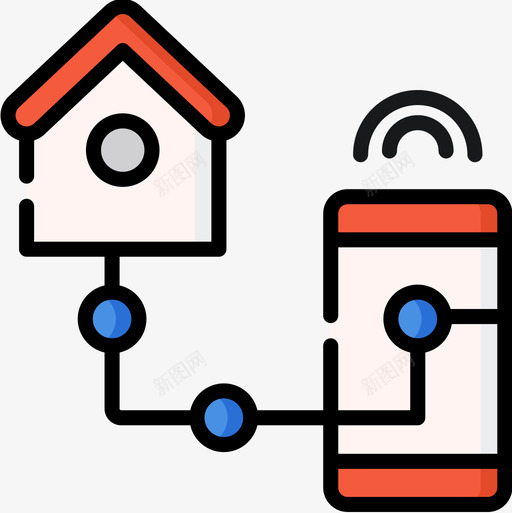 智能家居互联网技术16线性色彩图标svg_新图网 https://ixintu.com 互联网 技术 智能家居 线性 色彩