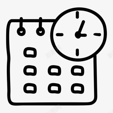 时间表议程约会图标图标