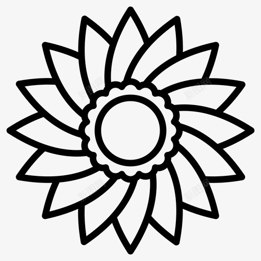 花装饰自然图标svg_新图网 https://ixintu.com 自然 花 装饰