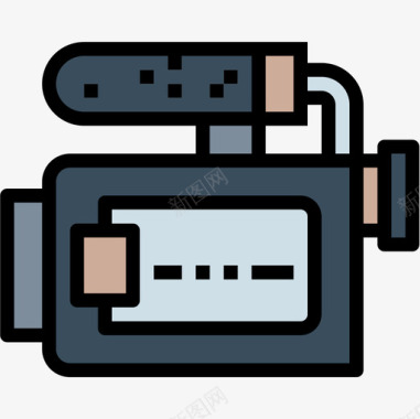 摄像机侦探3线性颜色图标图标