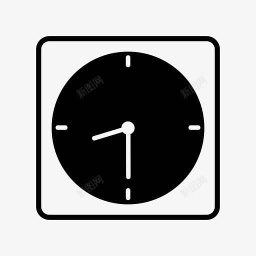 时间时钟广场图标svg_新图网 https://ixintu.com 工具和器具 广场 手表表面 时钟 时间 时间和日期