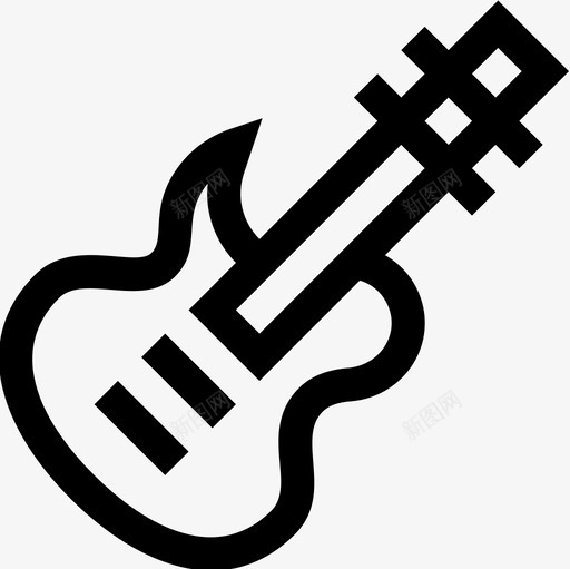 电吉他音乐节41线性图标svg_新图网 https://ixintu.com 吉他 线性 音乐节