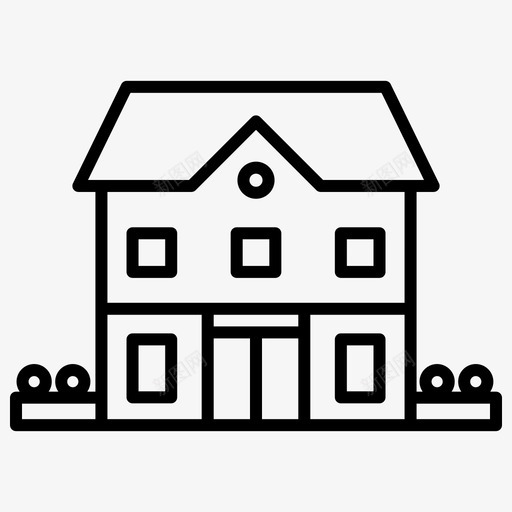 房子房产房地产图标svg_新图网 https://ixintu.com 房产 房地产 房子