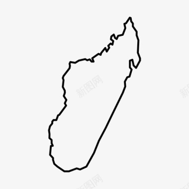 马达加斯加地图非洲岛屿图标图标