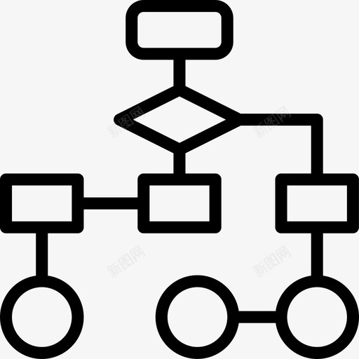 流程图图表5线性图标svg_新图网 https://ixintu.com 图表 流程图 线性