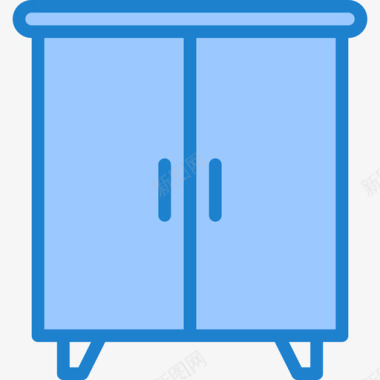 衣柜家具和家居26蓝色图标图标