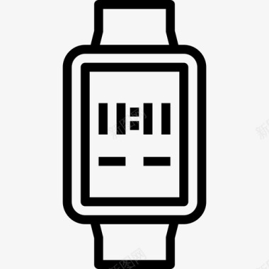 智能手表电子设备7线性图标图标