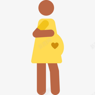 怀孕孕妇16岁彩色图标图标