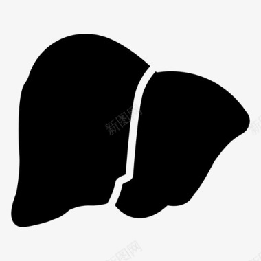 人肝器官肝脏肝脏解剖图标图标